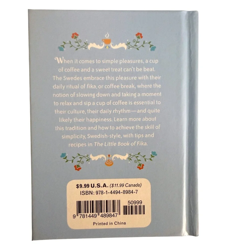 The Little Book of Fika Lynda Balslev Swedish Coffee Break Recipe Hardcover Book